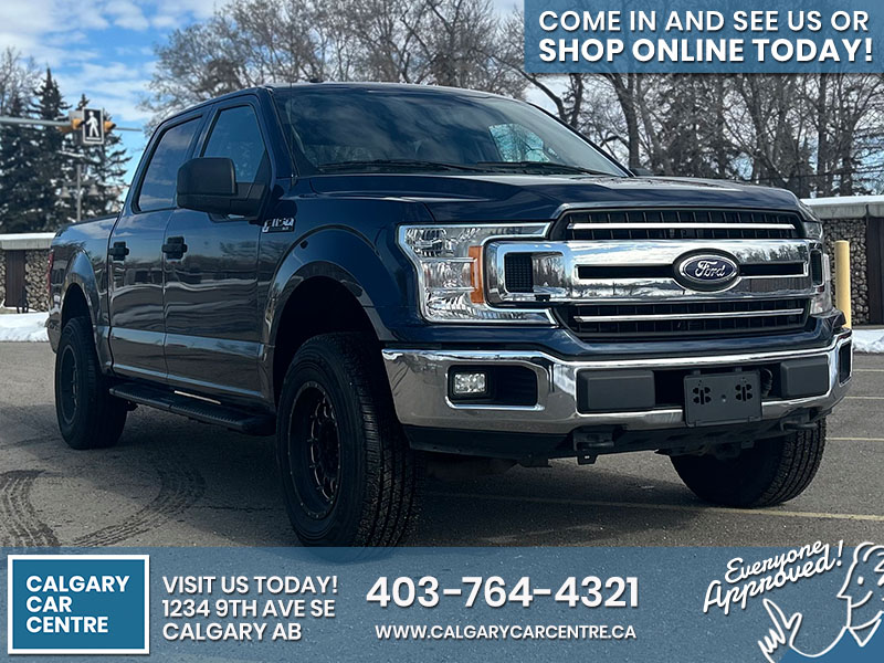 Used Crew Cab 2018 Ford F-150 Blue for sale in Calgary
