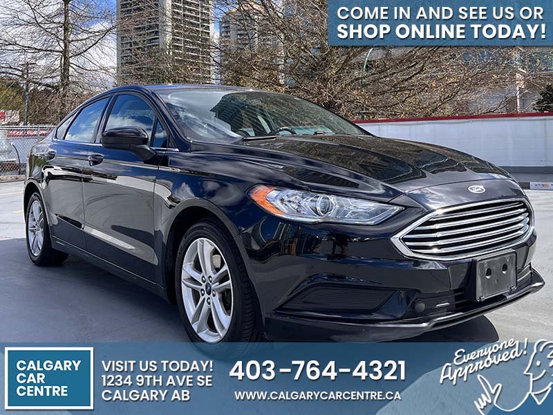 Used Sedan 2018 Ford Fusion Black for sale in Calgary